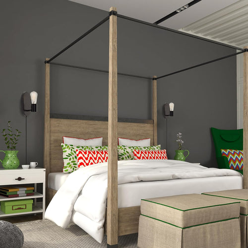 Globe Matte Black Oval Backplate Wall Sconce